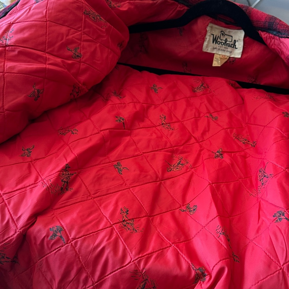 Woolrich Vtg 60's Ladies Mackinaw Cruiser Buffalo Plaid Wool Hunting Coat sz42/L - Picture 4 of 12